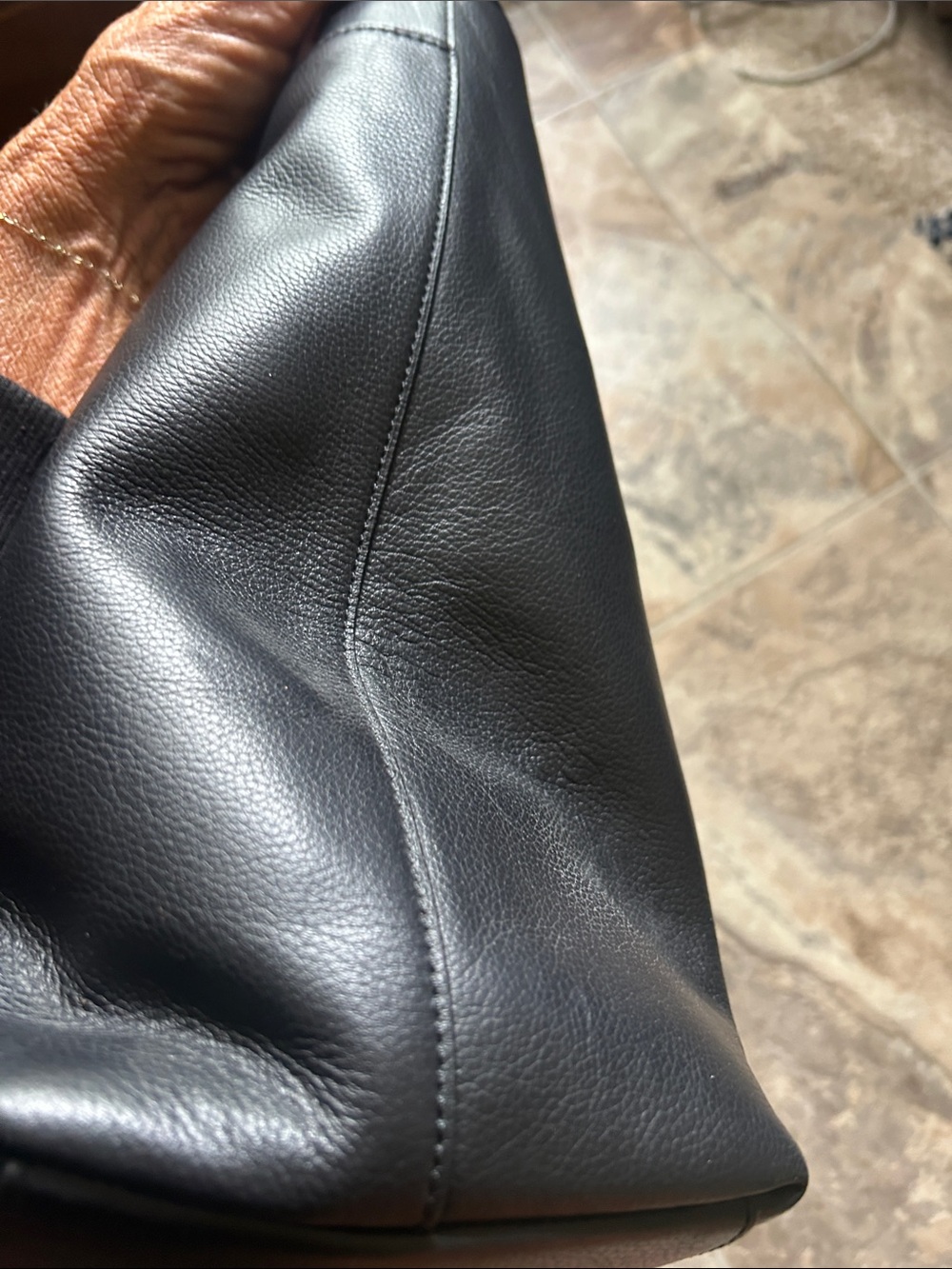 Coach Black Leather Tote with Detachable Shoulder Strap - Picture 10 of 12